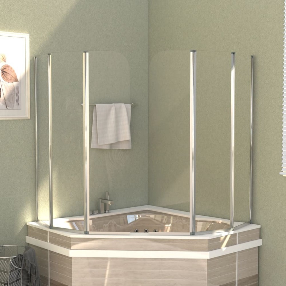 Bath Enclosure 120x140 cm Tempered Glass Transparent