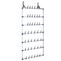 Hanging Shoe Rack Silver 66x13x139 cm