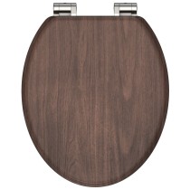 SCH TTE Toilet Seat with Soft-Close DARK WOOD MDF