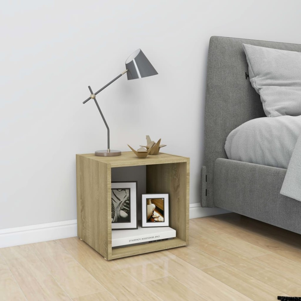 TV Cabinet Concrete Grey 37x35x37 cm Engineered Wood
