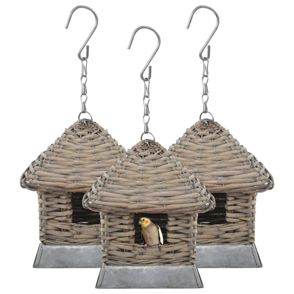 Bird Houses 3 pcs Wicker