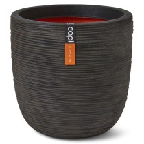 Capi Egg Planter "Nature Rib" 35x34 cm Dark Brown