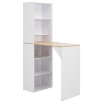 Bartisch mit Schrank Schwarz 115x59x200 cm