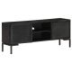 TV-Schrank Schwarz 115x30x46 cm Massivholz Mango