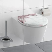 SCH TTE Toilet Seat with Soft-Close FLOWERS & WOOD