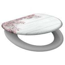 SCH TTE Toilet Seat with Soft-Close FLOWERS & WOOD