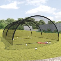 Baseball Batting Cage Net Black 600x400x250 cm Polyester