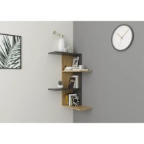 FMD Wall-mounted Corner Shelf White Artisan Oak