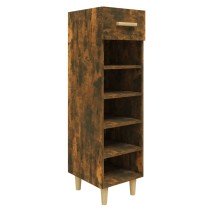 Shoe Cabinet Black 30x35x105 cm Engineered Wood