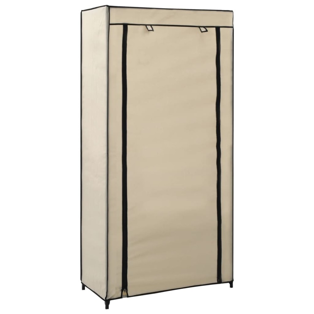 Fabric Shoe Cabinet with Cover 58 x 28 x 106 cm Brown