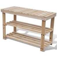 2-in-1 Shoe Rack with Bench...