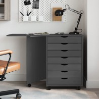 Rolling Cabinet with Desk...