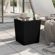 Garden Table with Removable Lid Light Brown Polypropylene