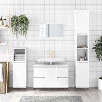Bathroom Cabinet Brown Oak 80x33x60 cm Engineered Wood
