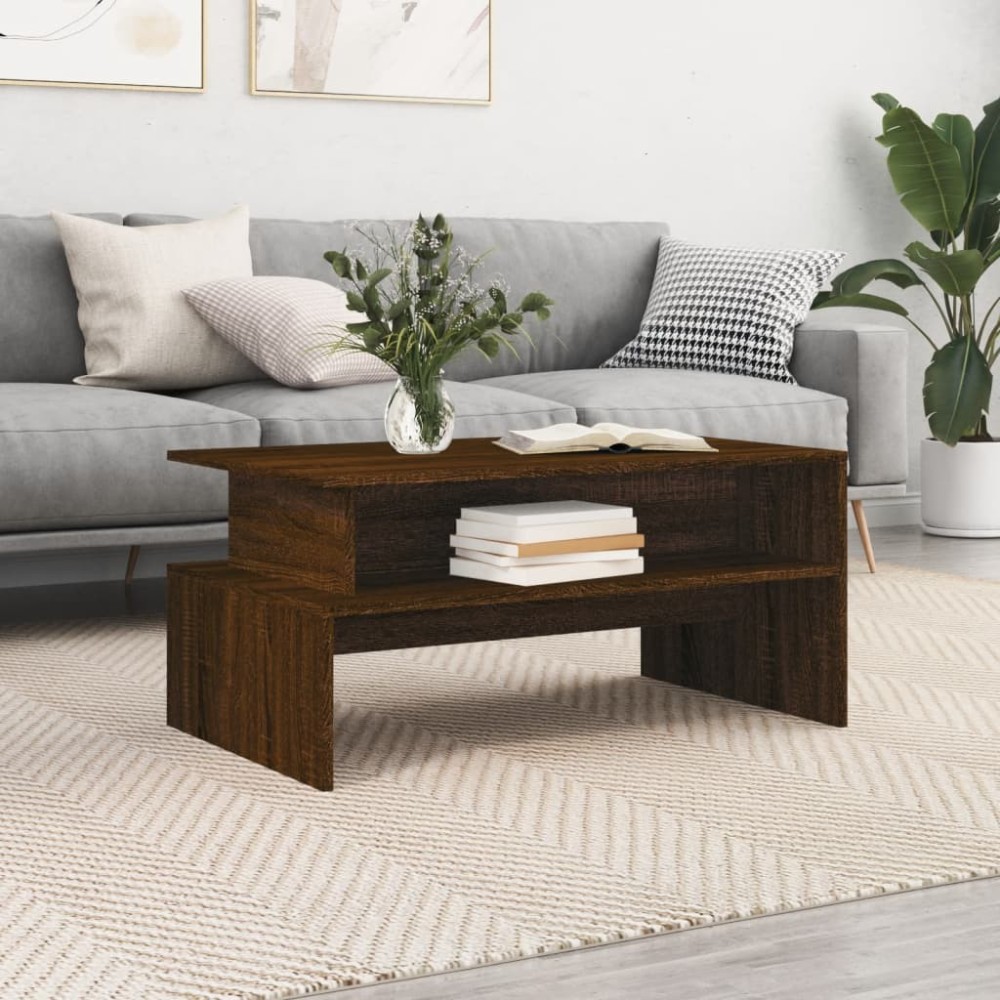 Coffee Table White 90x55x42.5 cm Engineered Wood