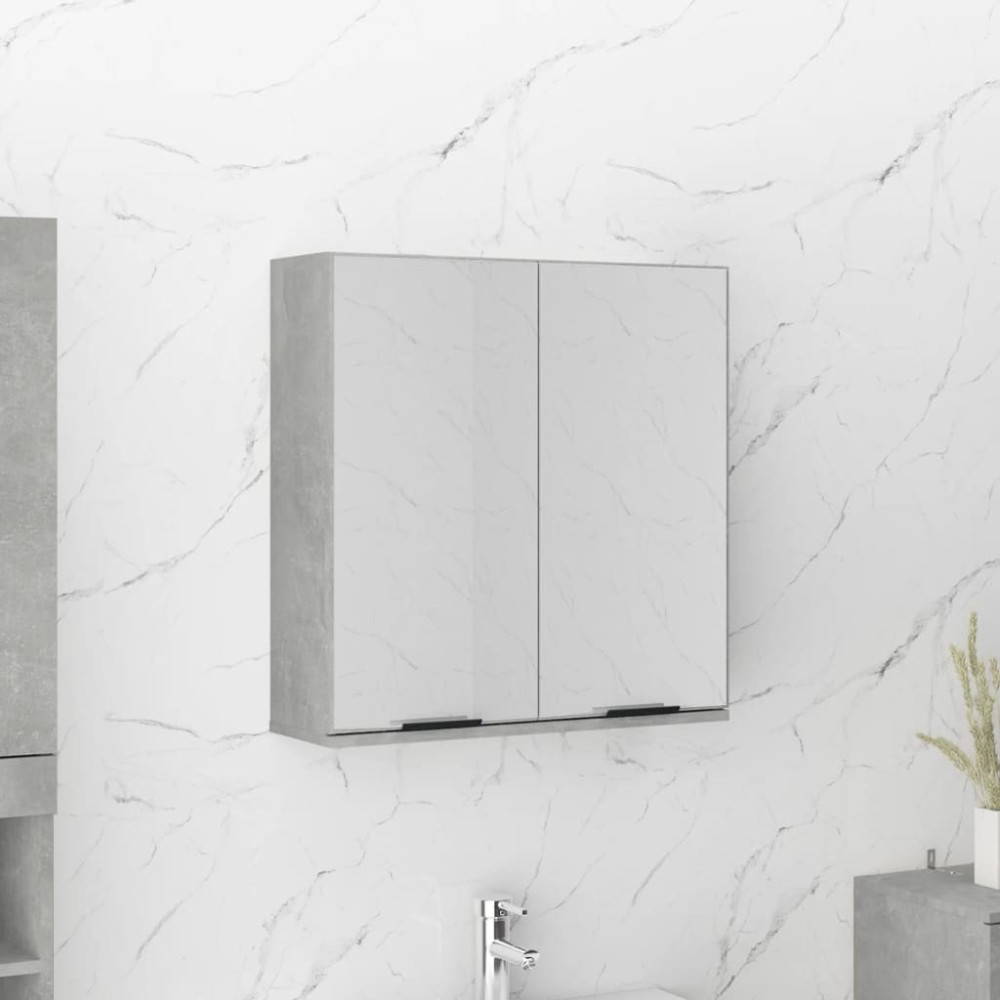 Bathroom Mirror Cabinet High Gloss White 64x20x67 cm