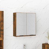 Bathroom Mirror Cabinet High Gloss White 64x20x67 cm