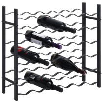 Wine Rack for 72 Bottles Black Iron