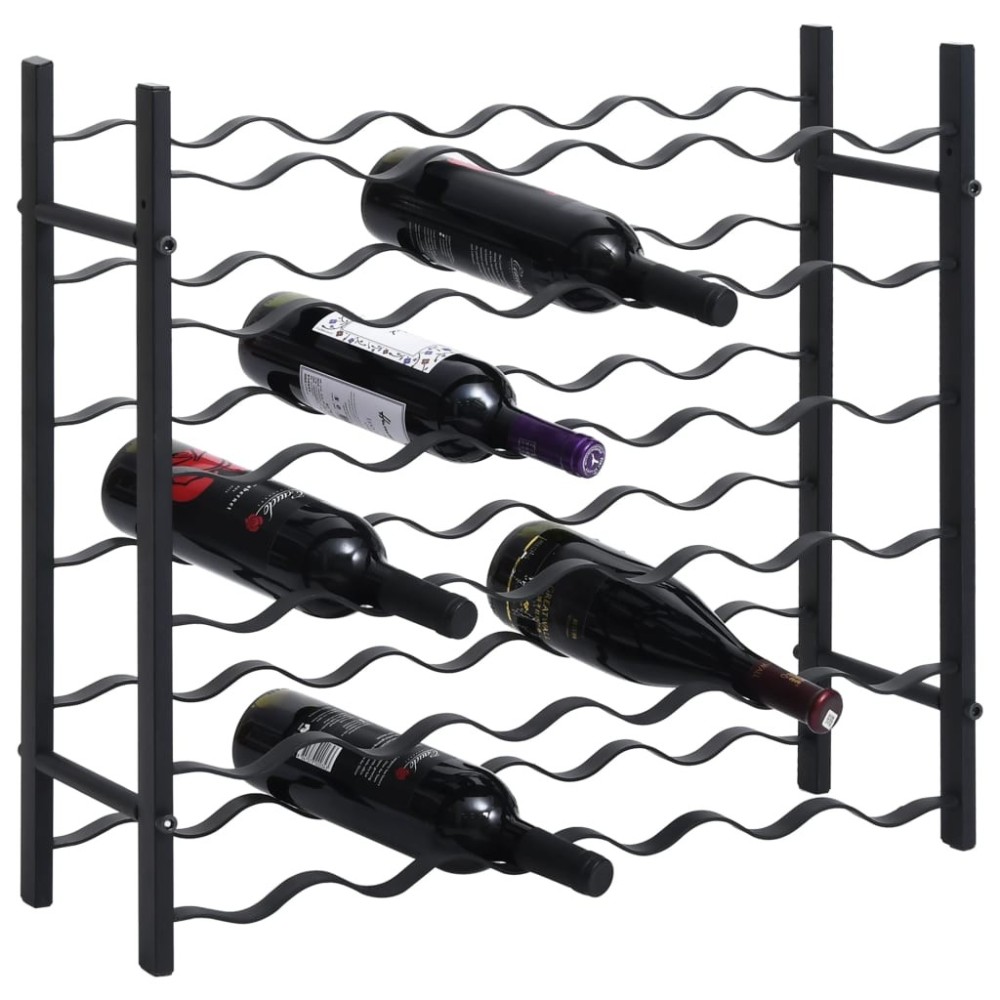 Wine Rack for 72 Bottles Black Iron