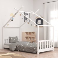 Kids Bed Frame Solid Pine...