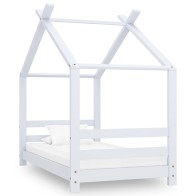 Kids Bed Frame White Solid...