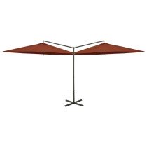 Double Parasol with Steel Pole Sand 600 cm