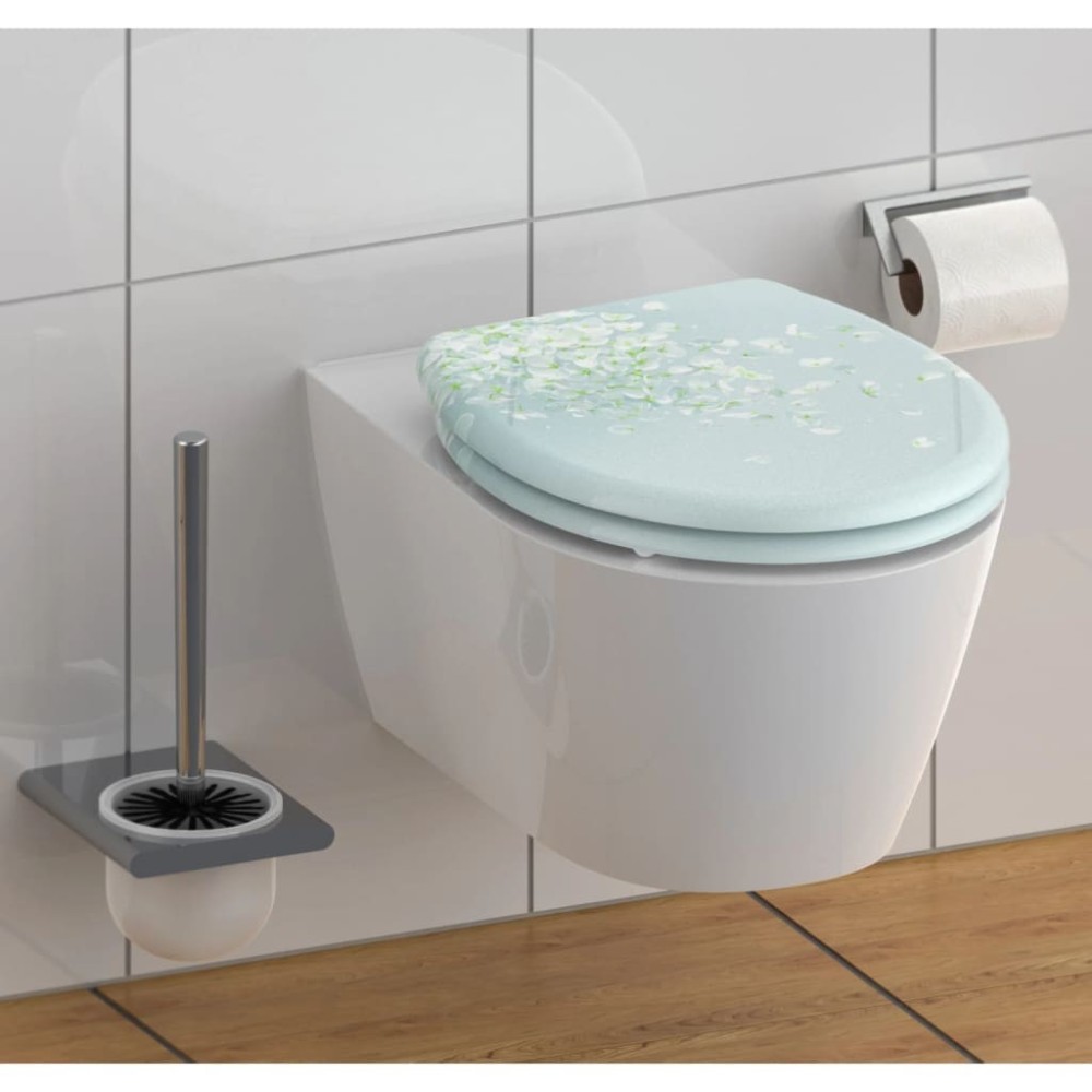 SCH TTE Toilet Seat with Soft-Close Quick Release FLOWER IN THE WIND