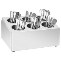 Cutlery Holder 8 Grids Rectangular Stainless Steel