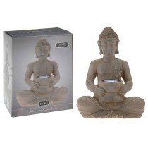 ProGarden Poly-stone Buddha with Solar Light