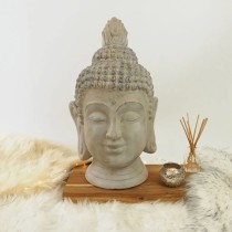 ProGarden Buddha Kopf Deko 31x29x53,5 cm