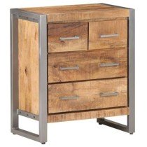 Sideboard 60x35x70 cm Raues Mangoholz