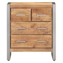 Sideboard 60x35x70 cm Raues Mangoholz