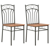 Dining Chairs 4 pcs Brown MDF