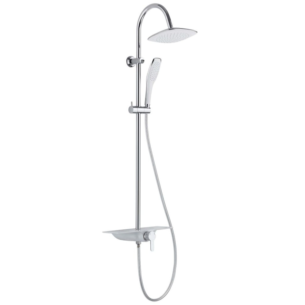 SCH TTE Overhead Shower Set with Single Lever Mixer and Tray WATERWAY Chrome-White