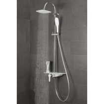 SCH TTE Overhead Shower Set with Single Lever Mixer and Tray WATERWAY Chrome-White