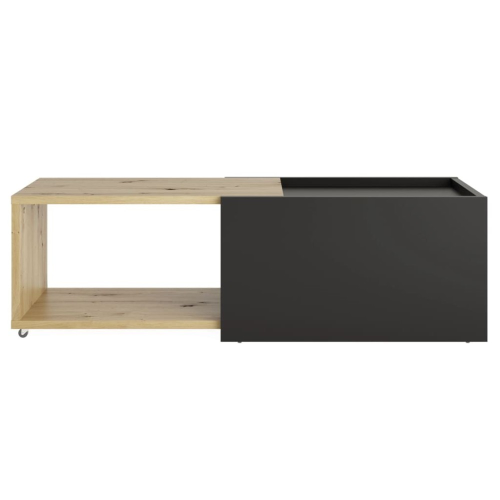 FMD Extendable Coffee Table Artisan Oak and Black