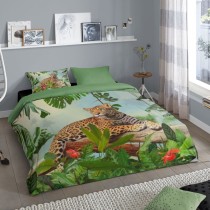 Good Morning Bettwäsche-Set JUNGLE 200x200/220 cm Mehrfarbig