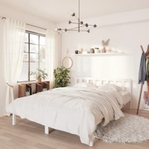 Bed Frame Solid Wood Pine 135x190 cm Double