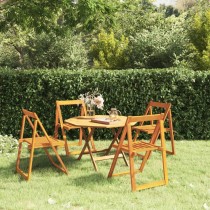 Folding Garden Chairs 8 pcs Solid Wood Acacia