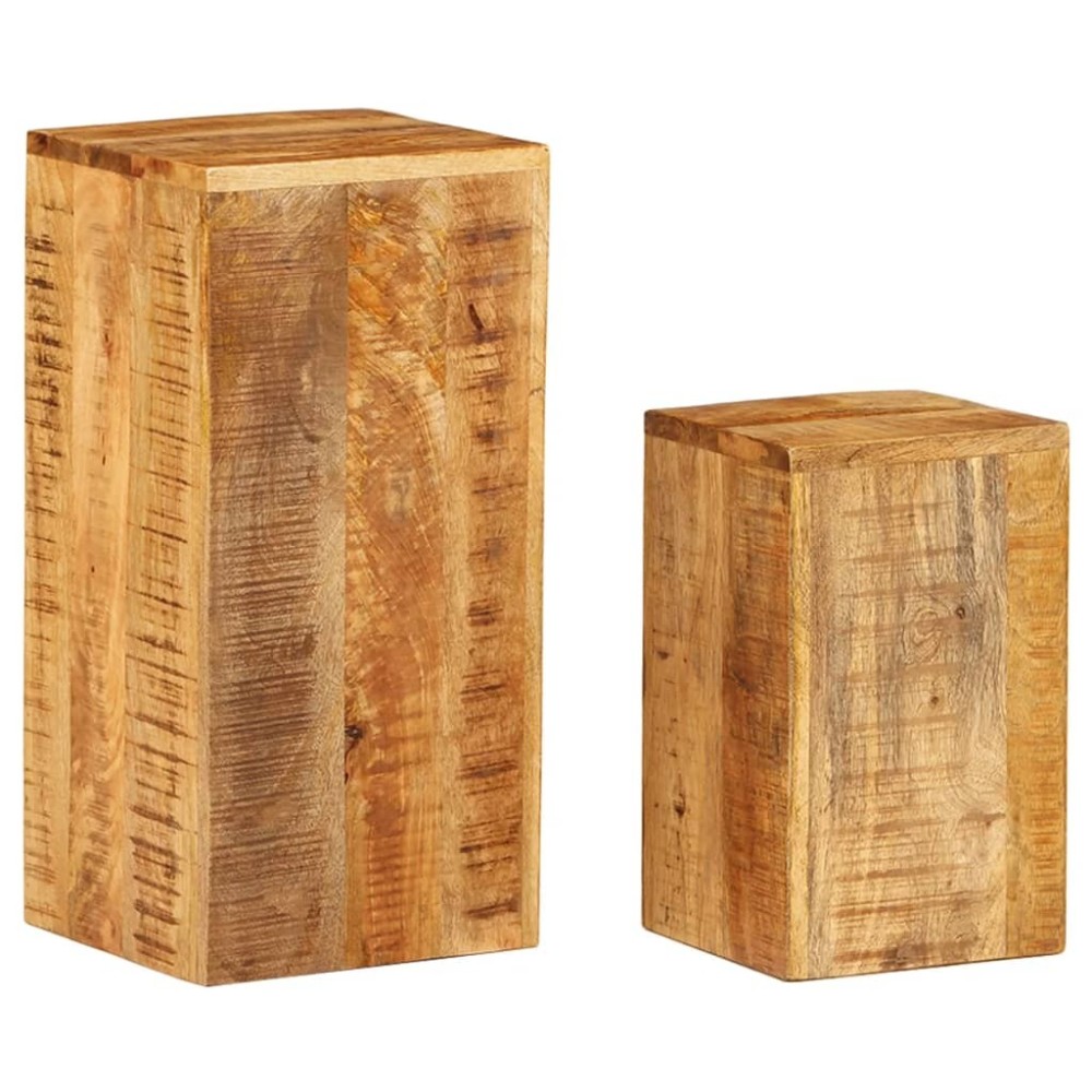 Side Tables 2 pcs Solid Reclaimed Wood