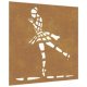 Garden Wall Decoration 55x55 cm Corten Steel Ballet Dancer Design