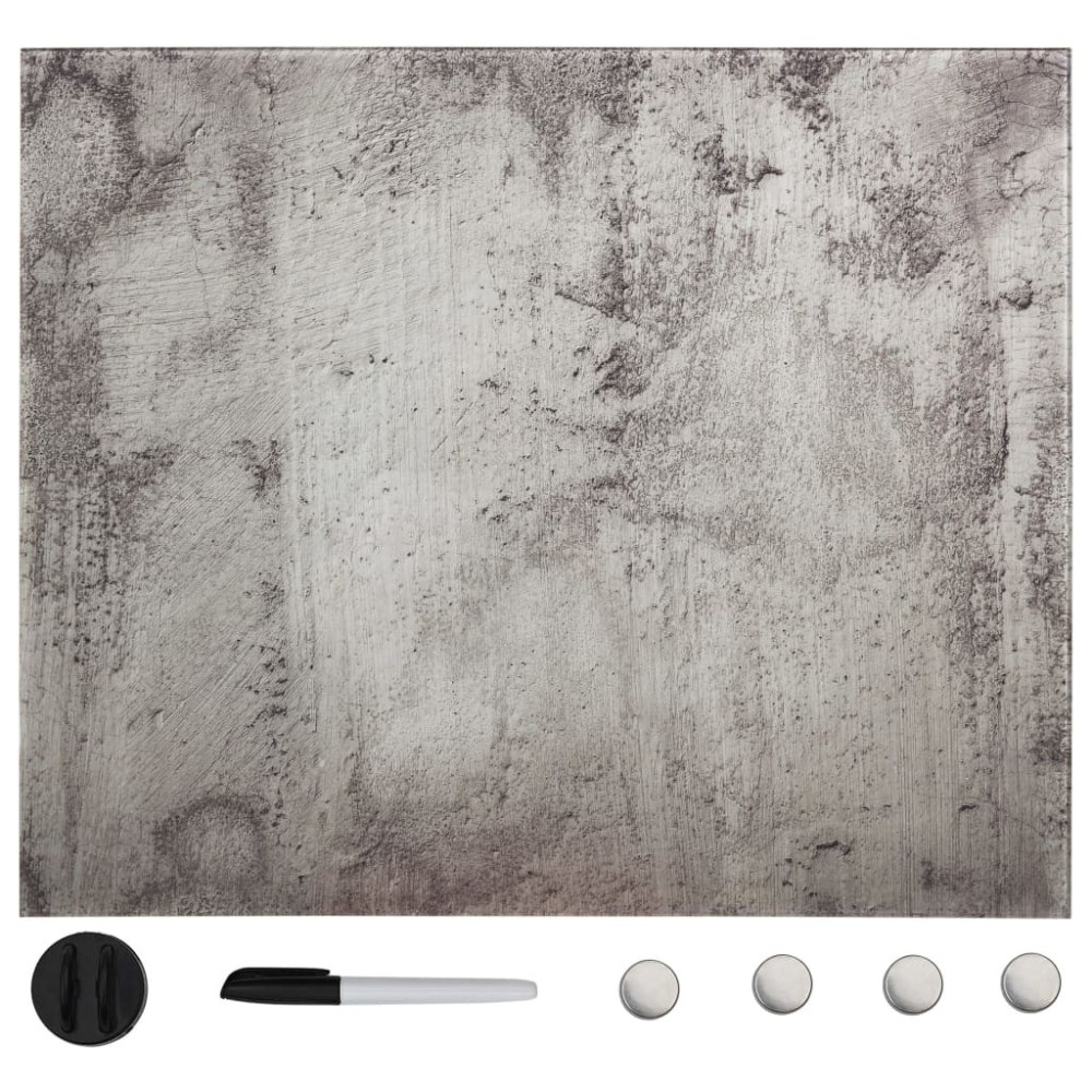 Wall Mounted Magnetic Board Glass 100x60 cm