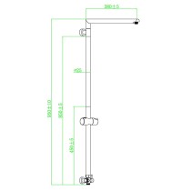 SCH TTE Overhead Shower Bar MARSEILLE Chrome