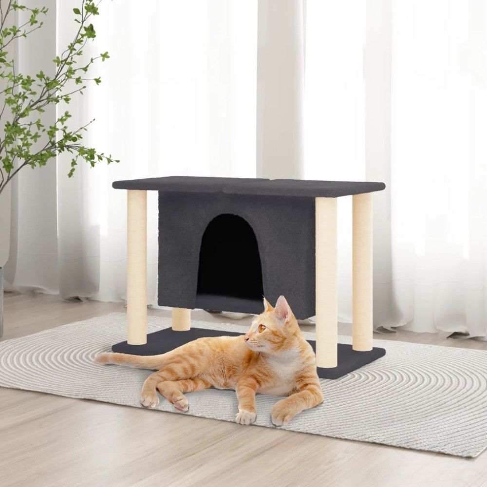 Cat Tree with Sisal Scratching Posts Cream 50 cm