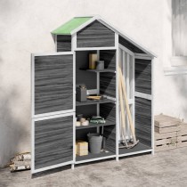 Garden Tool Shed Mocha 120x53.5x170 cm Solid Wood Pine