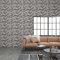 3D Wall Panels with Light Grey Brick Design 10 pcs EPS
