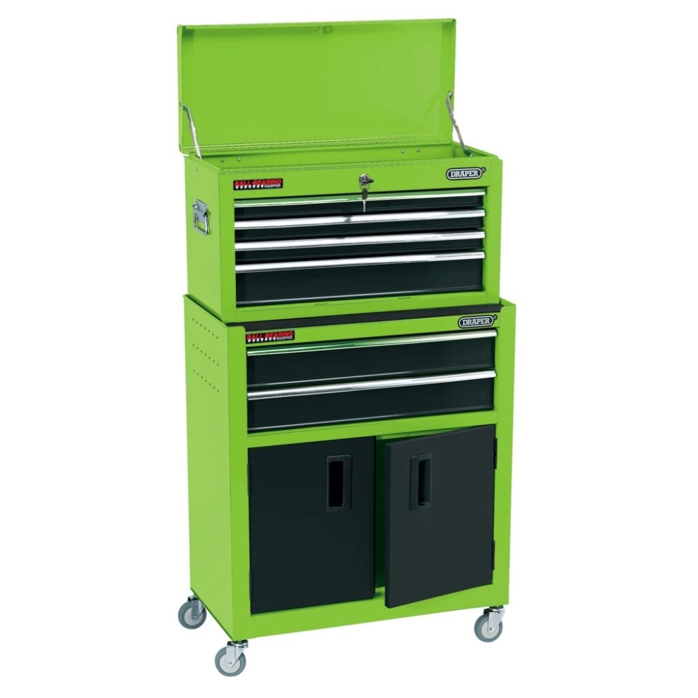 Draper Tools Combo Roller Cabinet and Tool Chest 61.6x33x99.8 cm Black