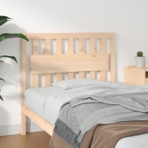 Bed Headboard White 155.5x4x100 cm Solid Wood Pine