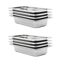 Gastronorm Containers 4 pcs GN 1/3 150 mm Stainless Steel