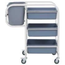 Kitchen Cart with Plastic Containers 82x43.5x92 cm